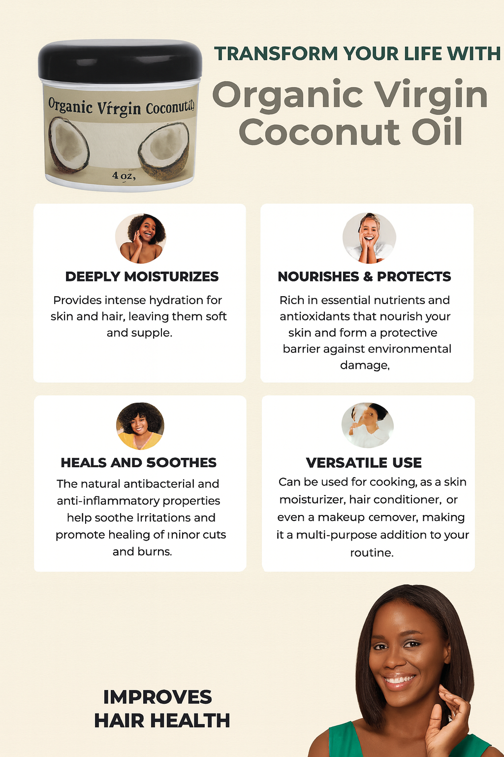 Organic Coconut Oil 1LB