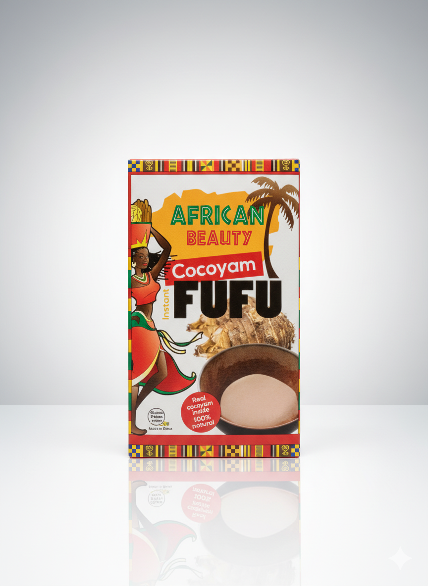 African Beauty Cocoyam Fufu