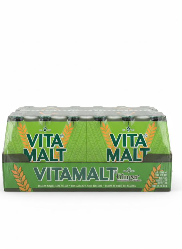 Pack of Vita Malt drinks on a white background