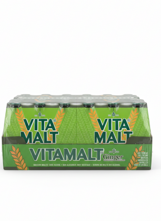 Pack of Vita Malt drinks on a white background